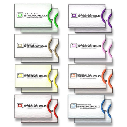 RFID Blocking Honeycomb Design Credit Card Sleeves - 16 Pack ID Stronghold