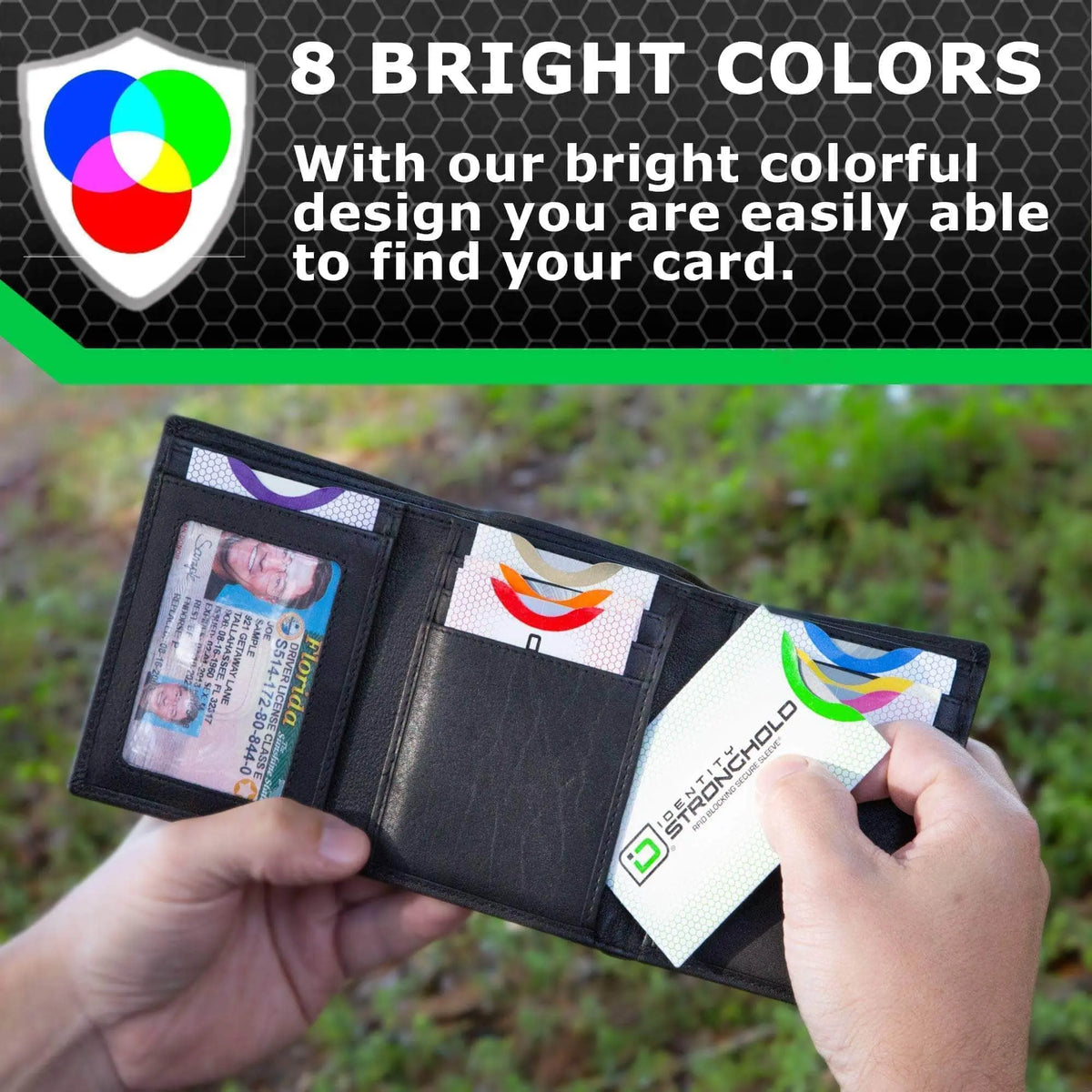 RFID Blocking Honeycomb Design Credit Card Sleeves - 16 Pack ID Stronghold