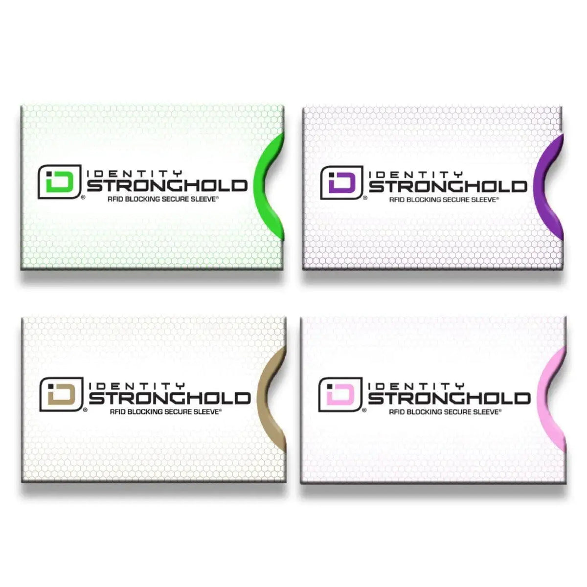 RFID Blocking Honeycomb Design Credit Card Sleeves - 8 Pack ID Stronghold