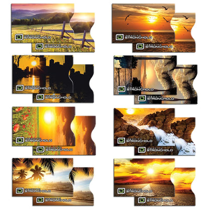 RFID Blocking Sunsets Credit Card Sleeves - 16 Pack ID Stronghold