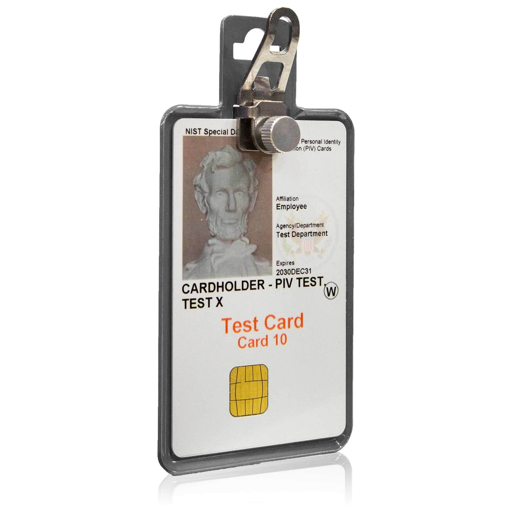 All Metal Magnetic Badge Holder - RFID Secure Badge Holder Genesis™ with BloxProx™ ID Stronghold