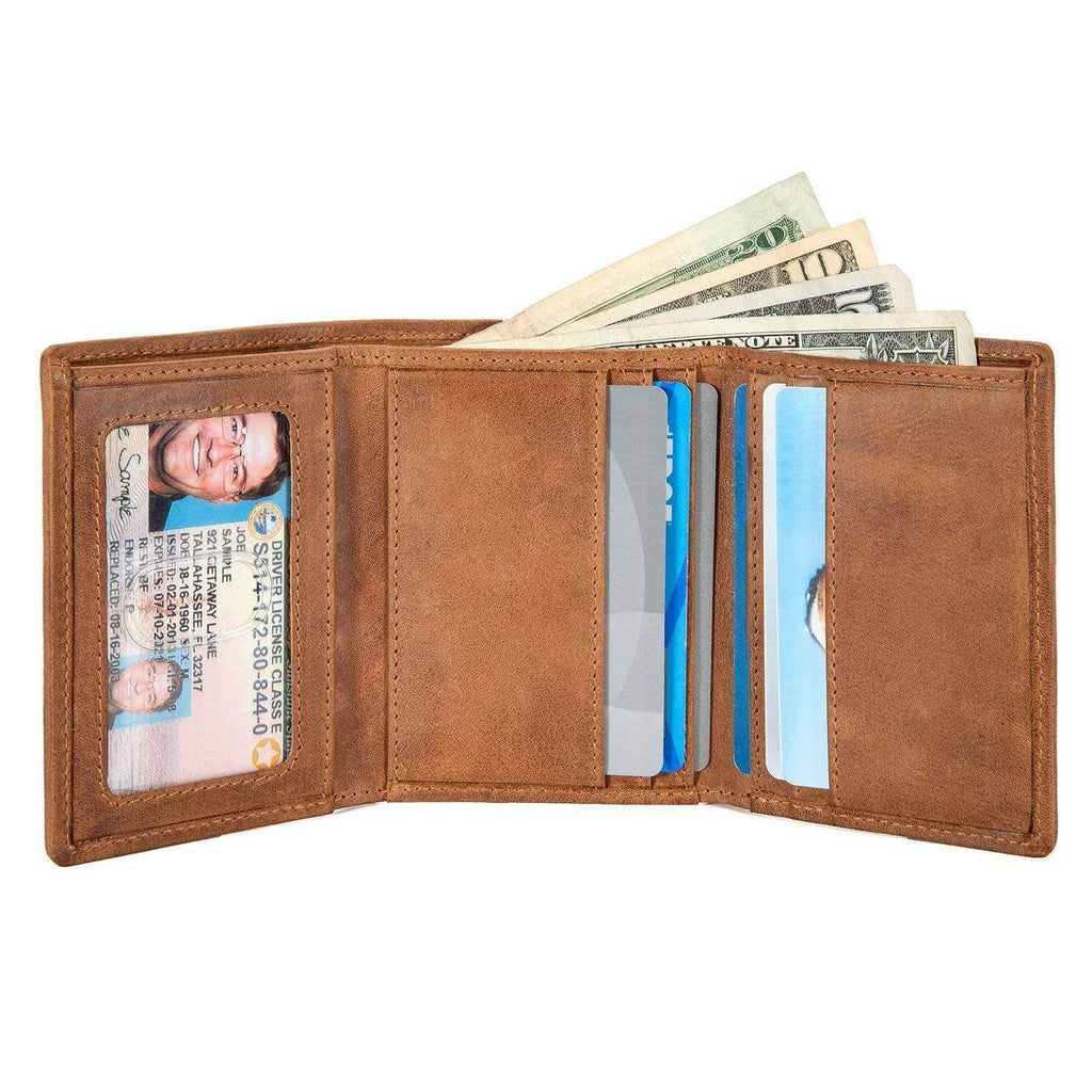 Men's Slim RFID Trifold Wallet with ID ID Stronghold