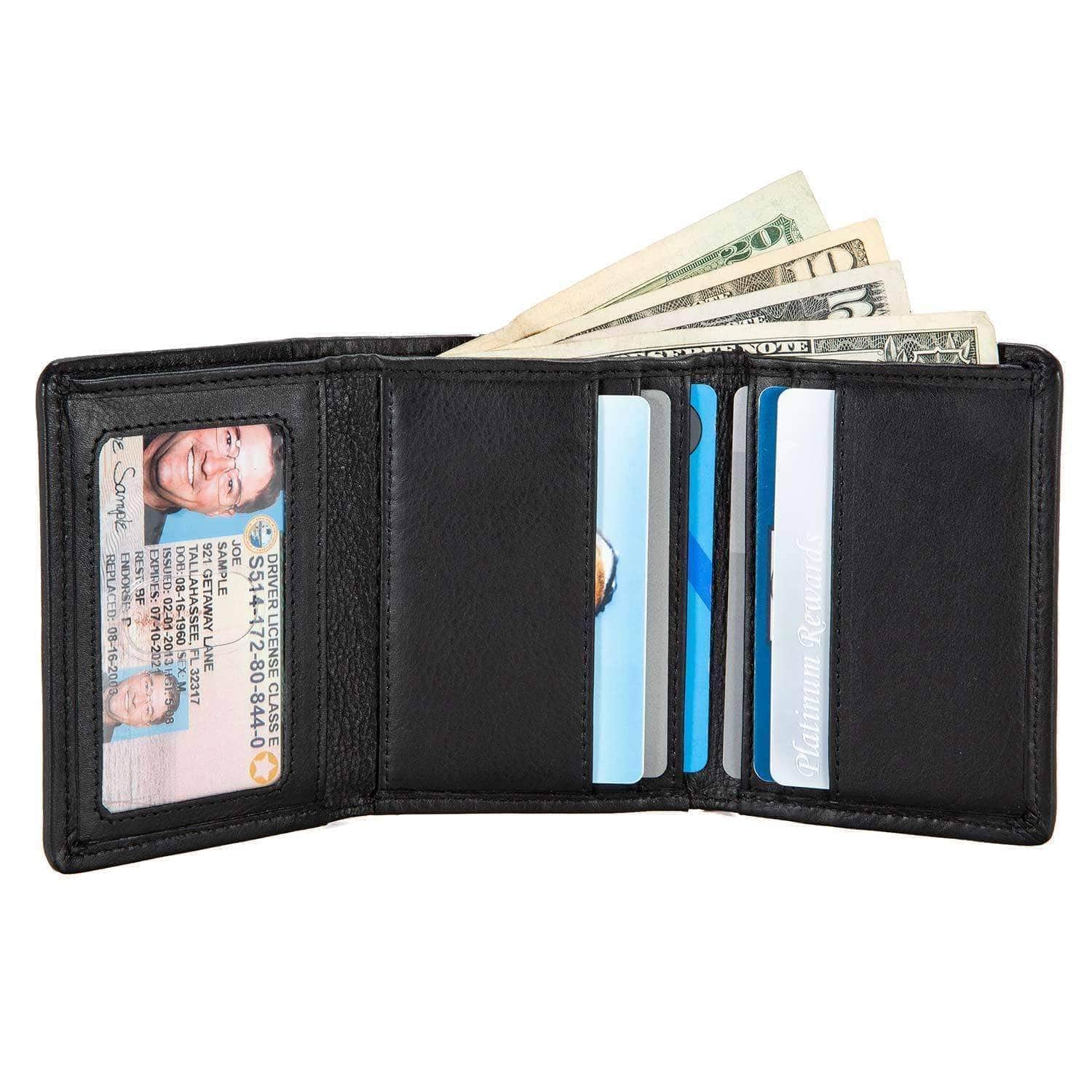Men's Slim RFID Trifold Wallet with ID ID Stronghold
