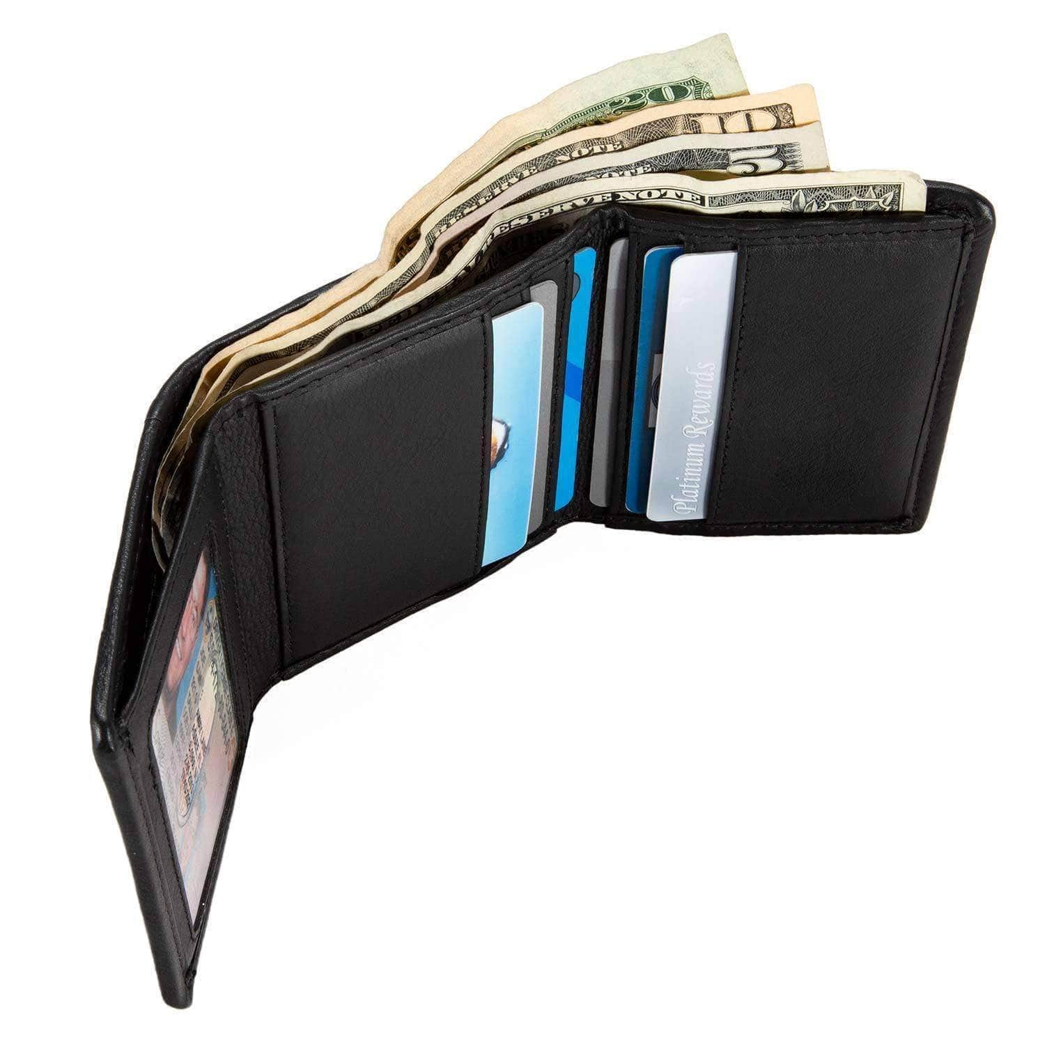 Men's Slim RFID Trifold Wallet with ID ID Stronghold