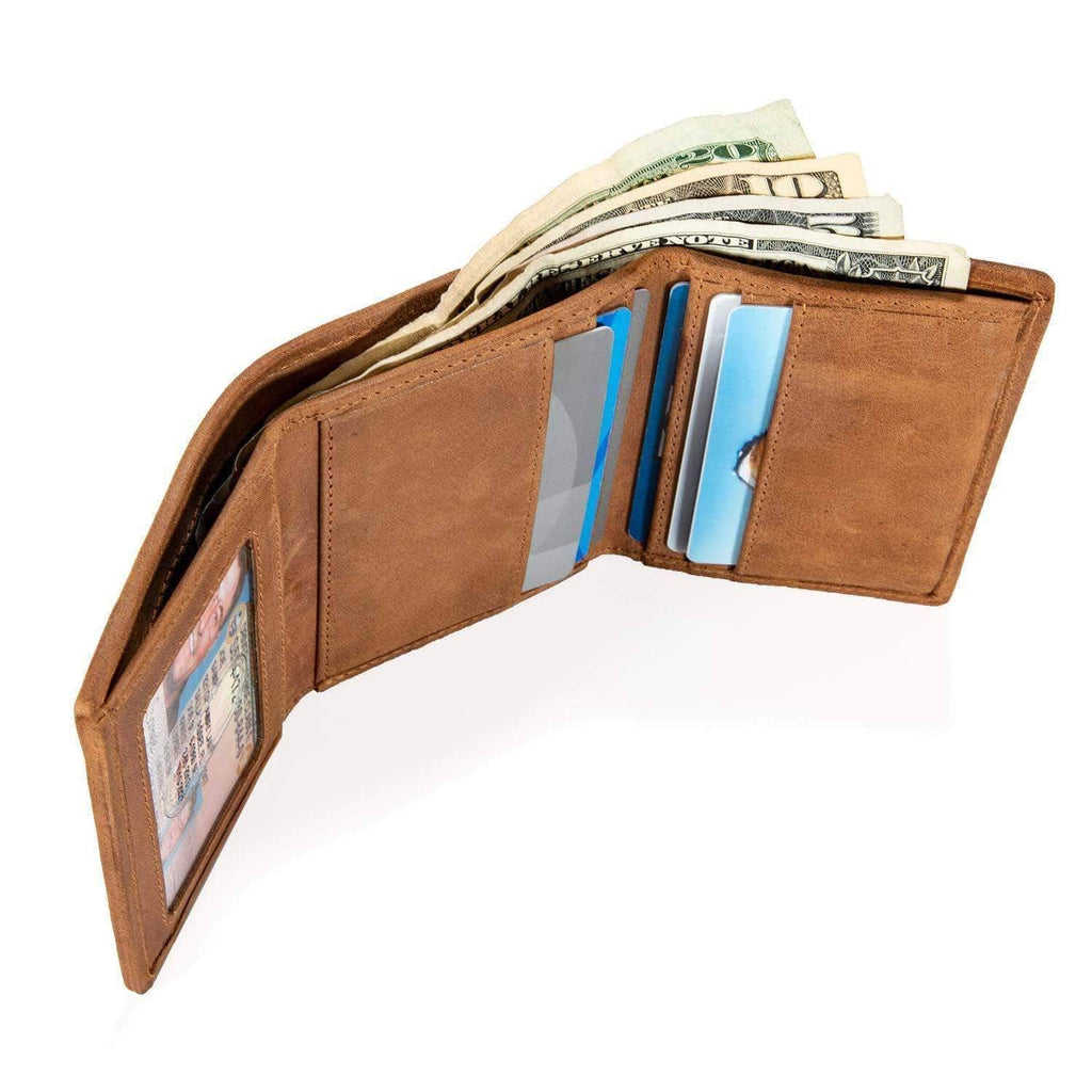 Men's Slim RFID Trifold Wallet with ID ID Stronghold