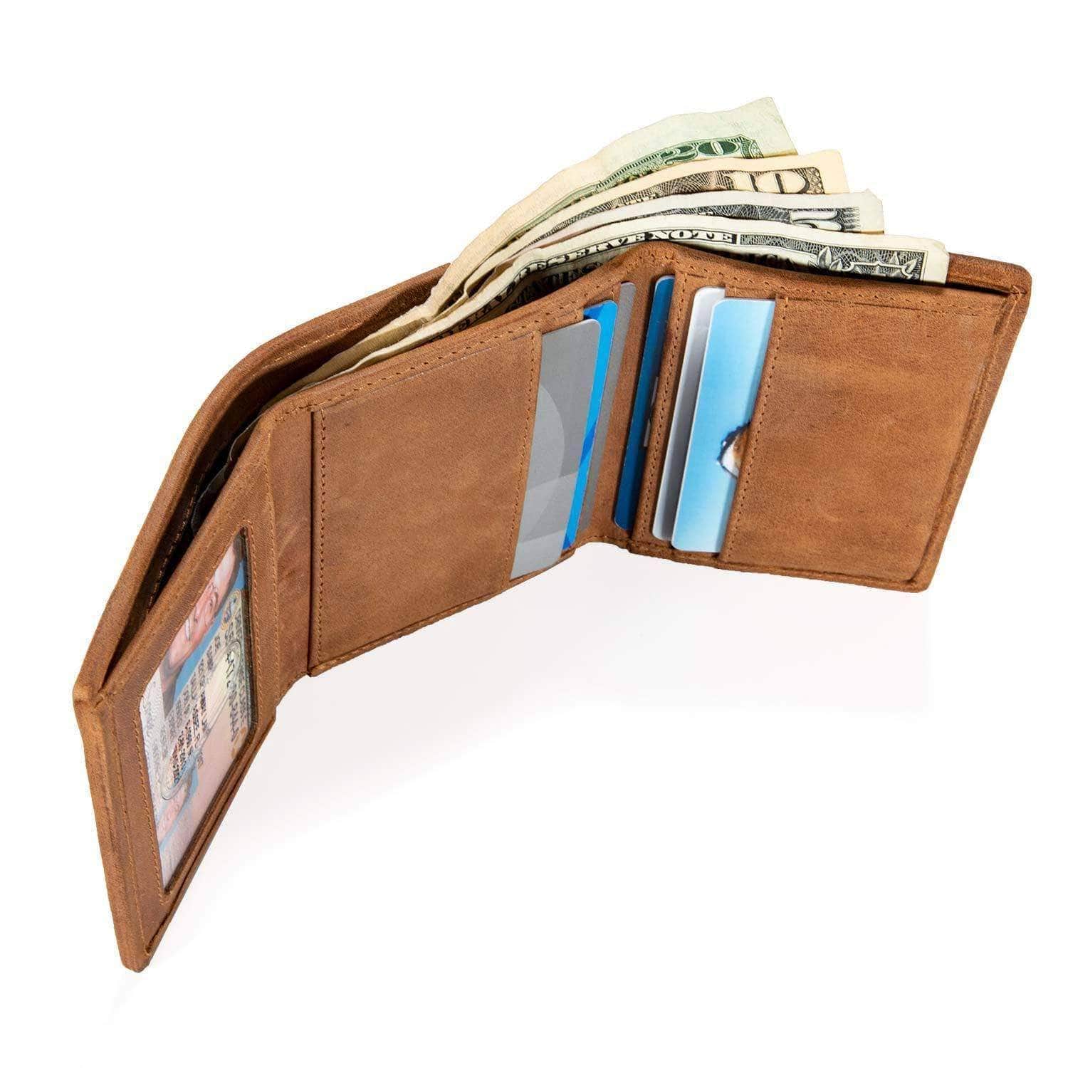 Men's Slim RFID Trifold Wallet with ID ID Stronghold