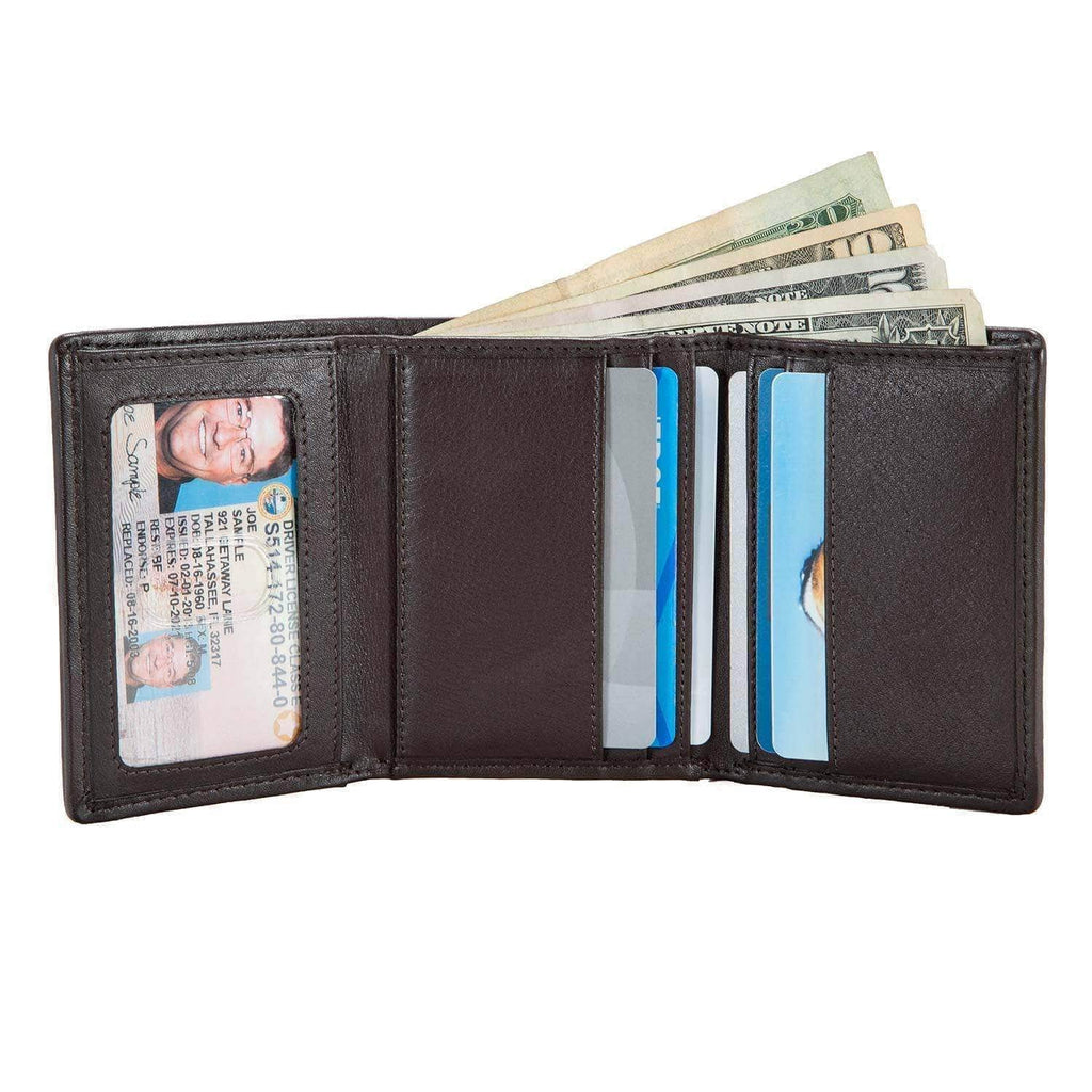 Men's Slim RFID Trifold Wallet with ID ID Stronghold