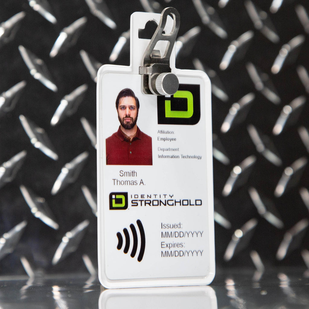 All Metal Magnetic Badge Holder - RFID Secure Badge Holder Genesis™ with BloxProx™ ID Stronghold