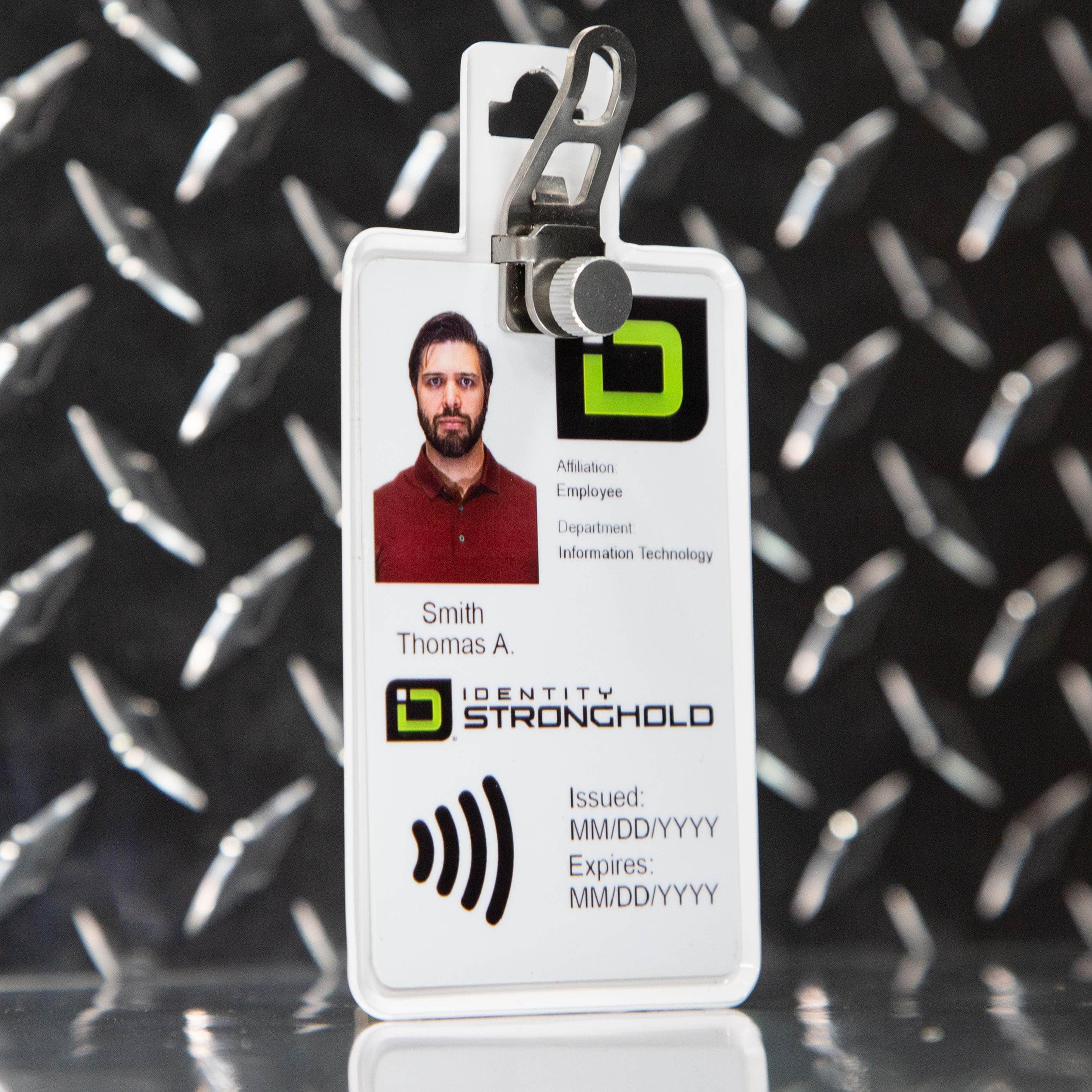 All Metal Magnetic Badge Holder - RFID Secure Badge Holder Genesis™ with BloxProx™ ID Stronghold