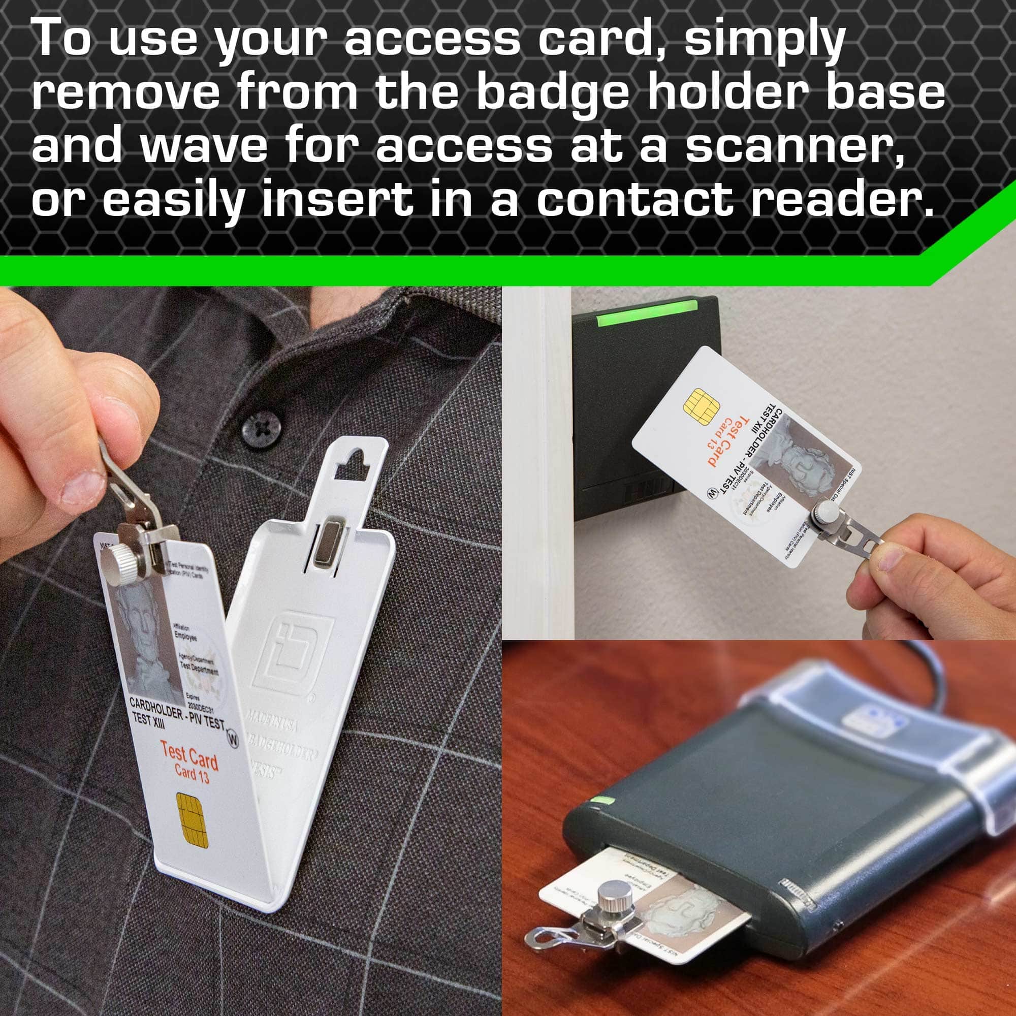 All Metal Magnetic Badge Holder - RFID Secure Badge Holder Genesis™ with BloxProx™ ID Stronghold