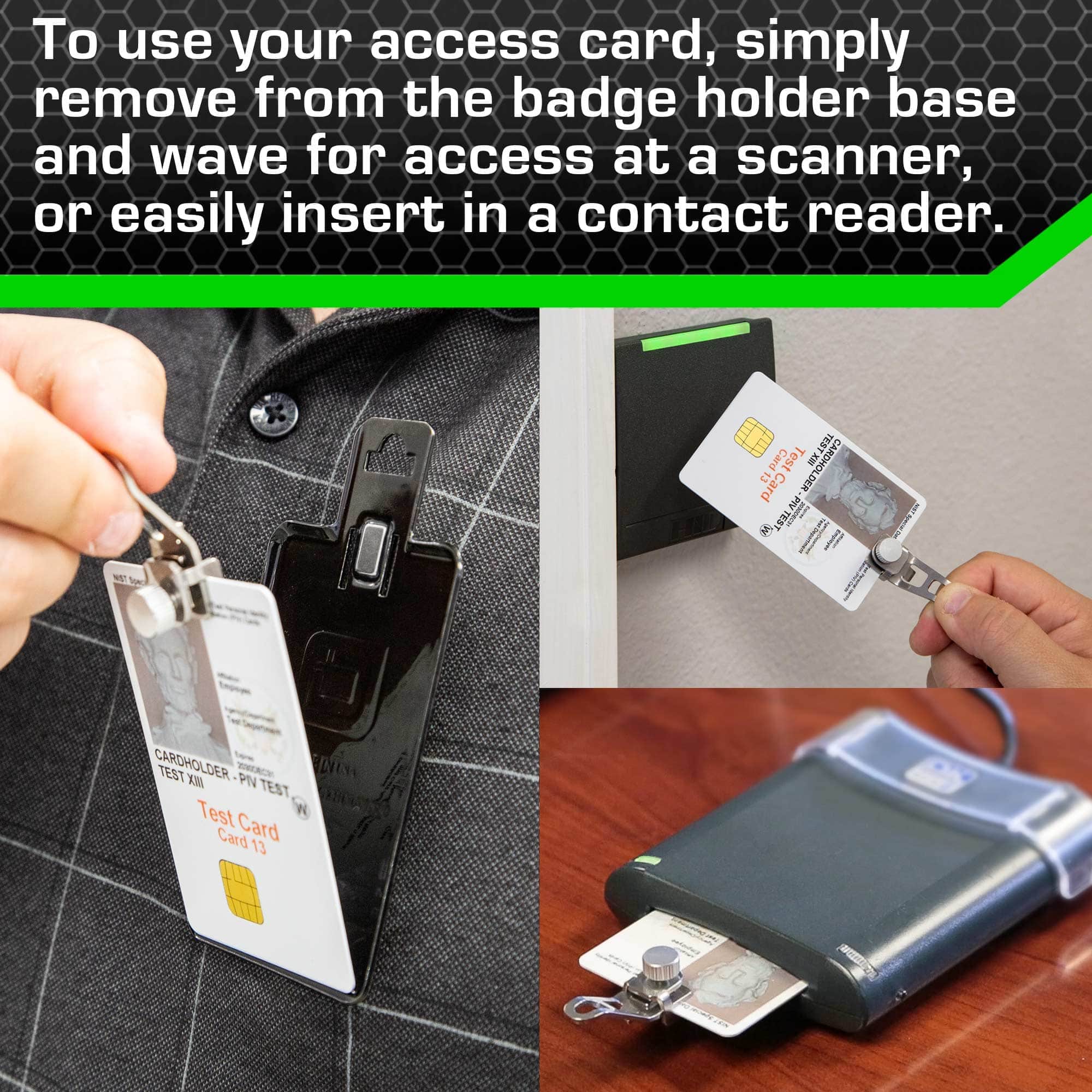 All Metal Magnetic Badge Holder - RFID Secure Badge Holder Genesis™ with BloxProx™ ID Stronghold