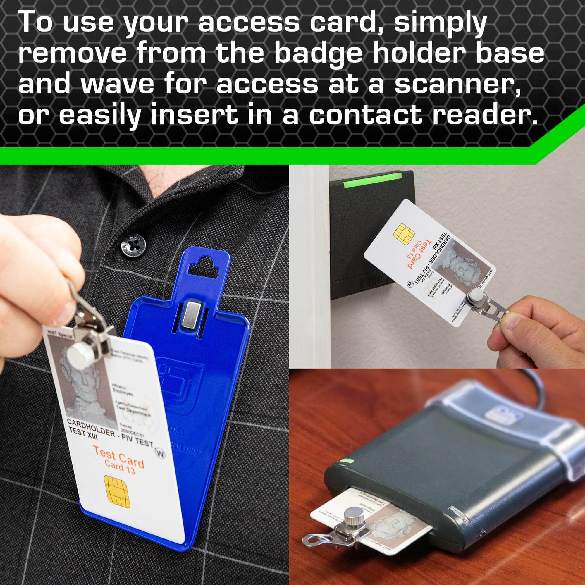 All Metal Magnetic Badge Holder - RFID Secure Badge Holder Genesis™ with BloxProx™ ID Stronghold