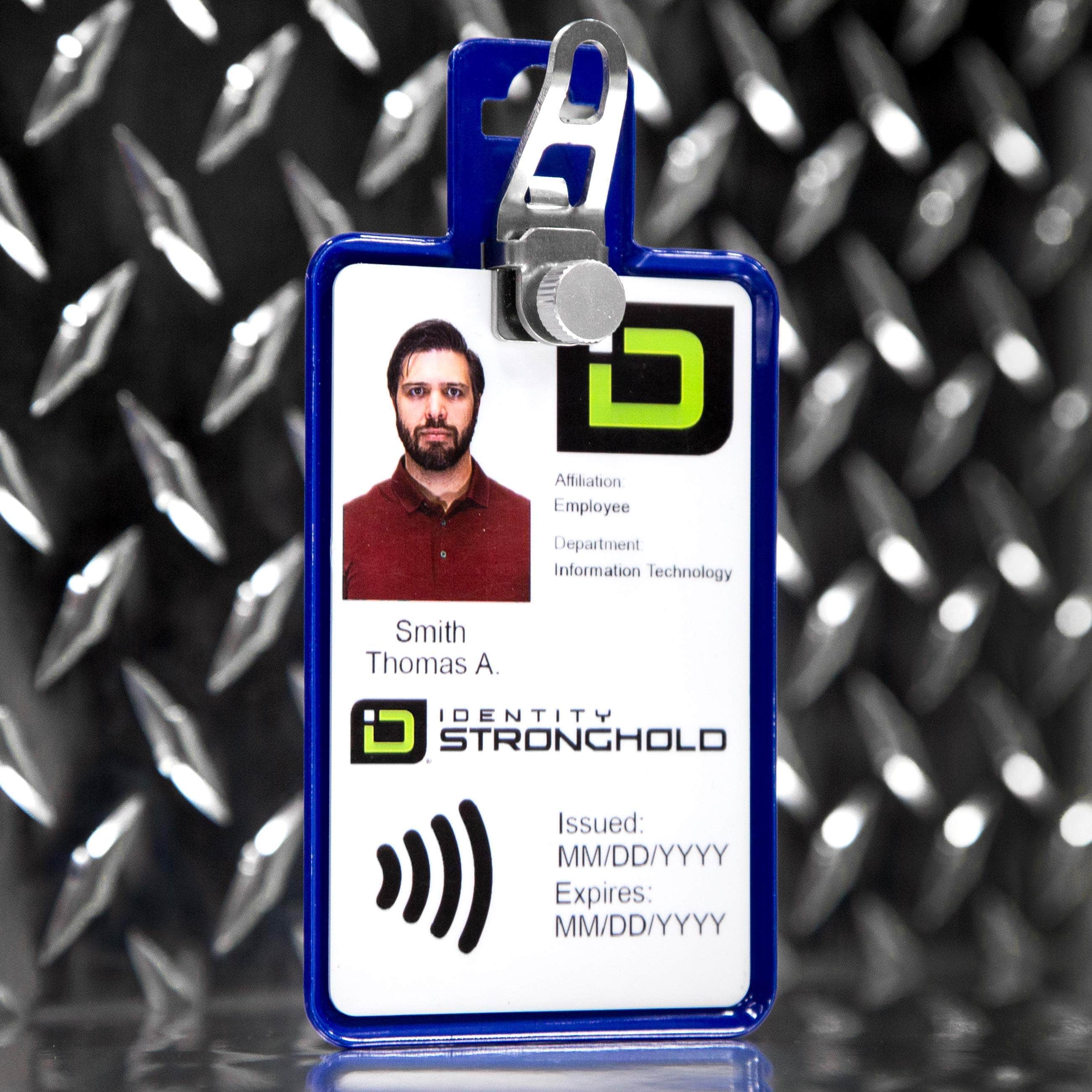 All Metal Magnetic Badge Holder - RFID Secure Badge Holder Genesis™ with BloxProx™ ID Stronghold