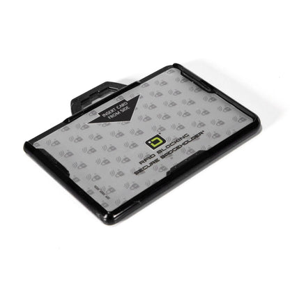 Secure Badge Holder BloxProx ™ Lite LANDSCAPE - Protects 125Khz HID Prox - 1 ID Card Holder ID Stronghold