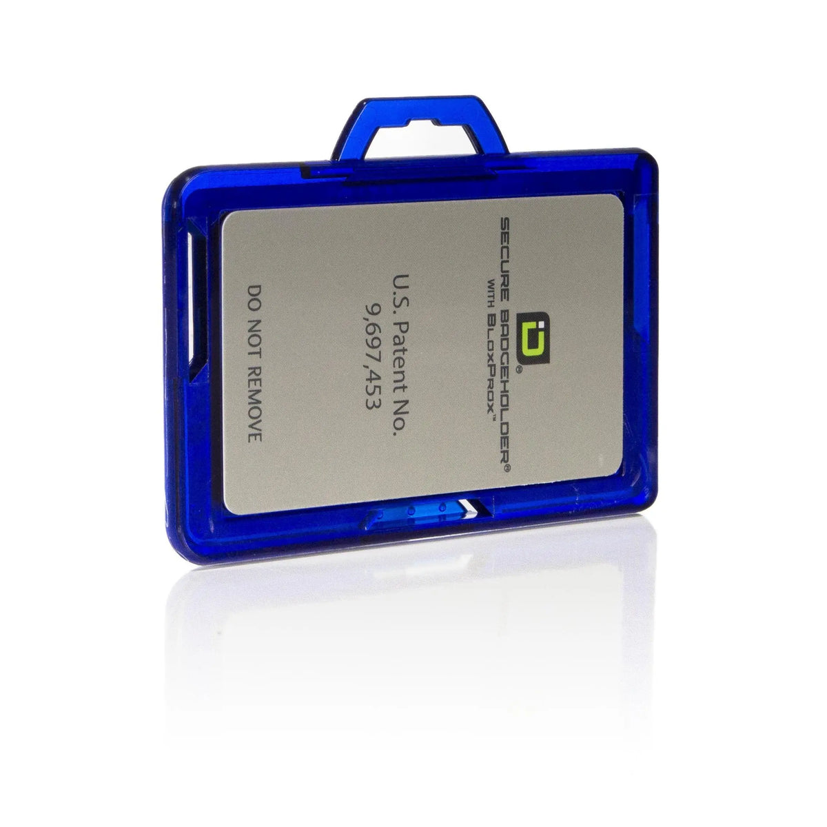 Secure Badge Holder BloxProx ™ Lite LANDSCAPE - Protects 125Khz HID Prox - 1 ID Card Holder ID Stronghold