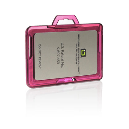 Secure Badge Holder BloxProx ™ Lite LANDSCAPE - Protects 125Khz HID Prox - 1 ID Card Holder ID Stronghold
