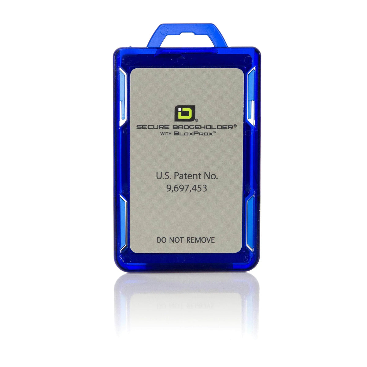 Secure Badge Holder BloxProx™ Lite PORTRAIT - Protects 125Khz HID Prox - 1 ID Card Holder ID Stronghold