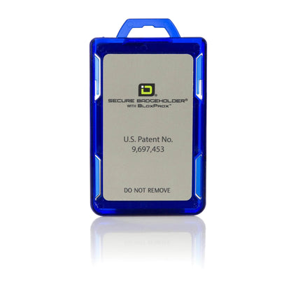Secure Badge Holder BloxProx™ Lite PORTRAIT - Protects 125Khz HID Prox - 1 ID Card Holder ID Stronghold