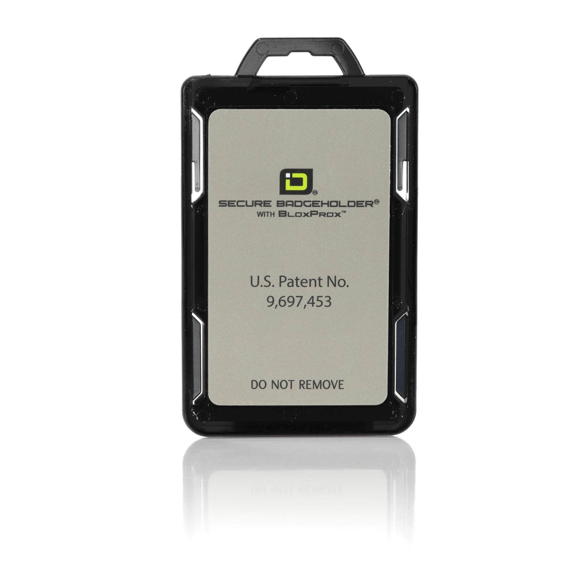Secure Badge Holder BloxProx™ Lite PORTRAIT - Protects 125Khz HID Prox - 1 ID Card Holder ID Stronghold