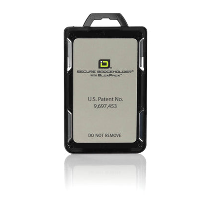 Secure Badge Holder BloxProx™ Lite PORTRAIT - Protects 125Khz HID Prox - 1 ID Card Holder ID Stronghold