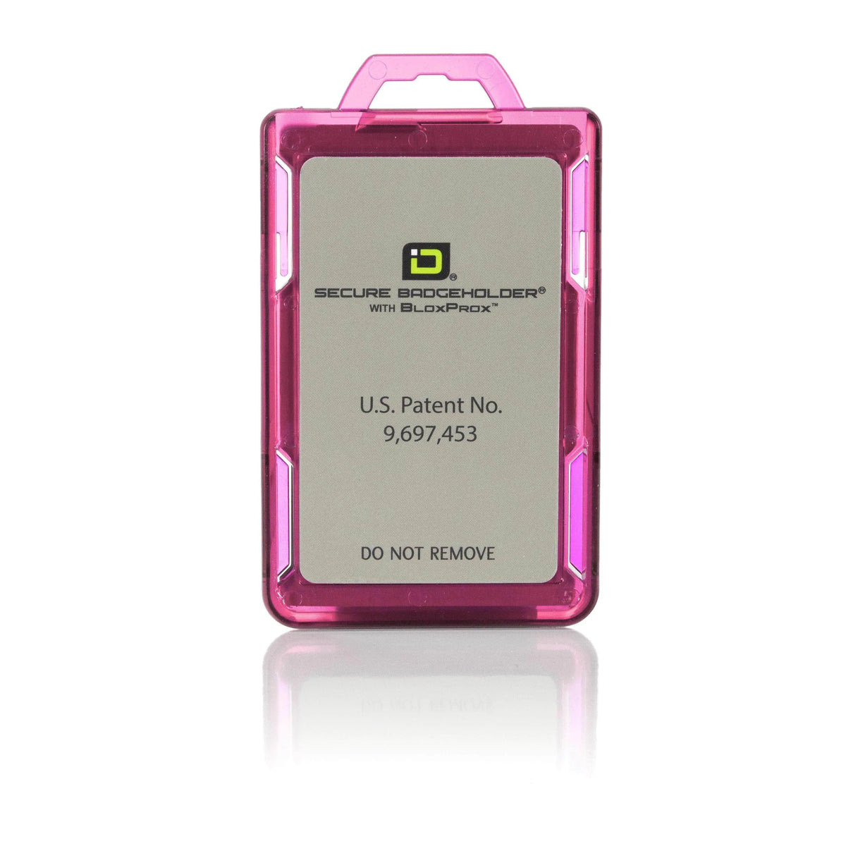Secure Badge Holder BloxProx™ Lite PORTRAIT - Protects 125Khz HID Prox - 1 ID Card Holder ID Stronghold