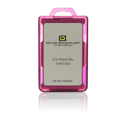 Secure Badge Holder BloxProx™ Lite PORTRAIT - Protects 125Khz HID Prox - 1 ID Card Holder ID Stronghold