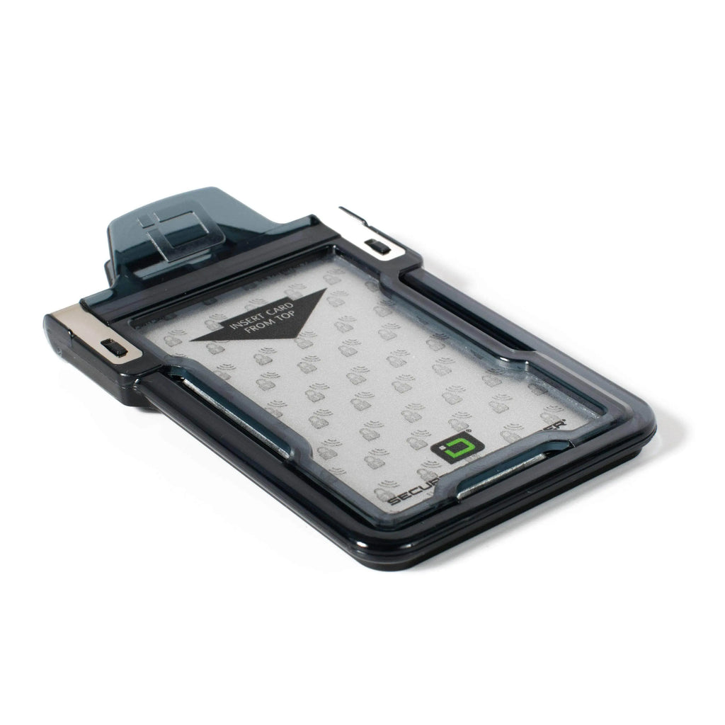 Secure Badge Holder Classic Vertical 1 ID Card Holder, and Lanyard Bundle ID Stronghold