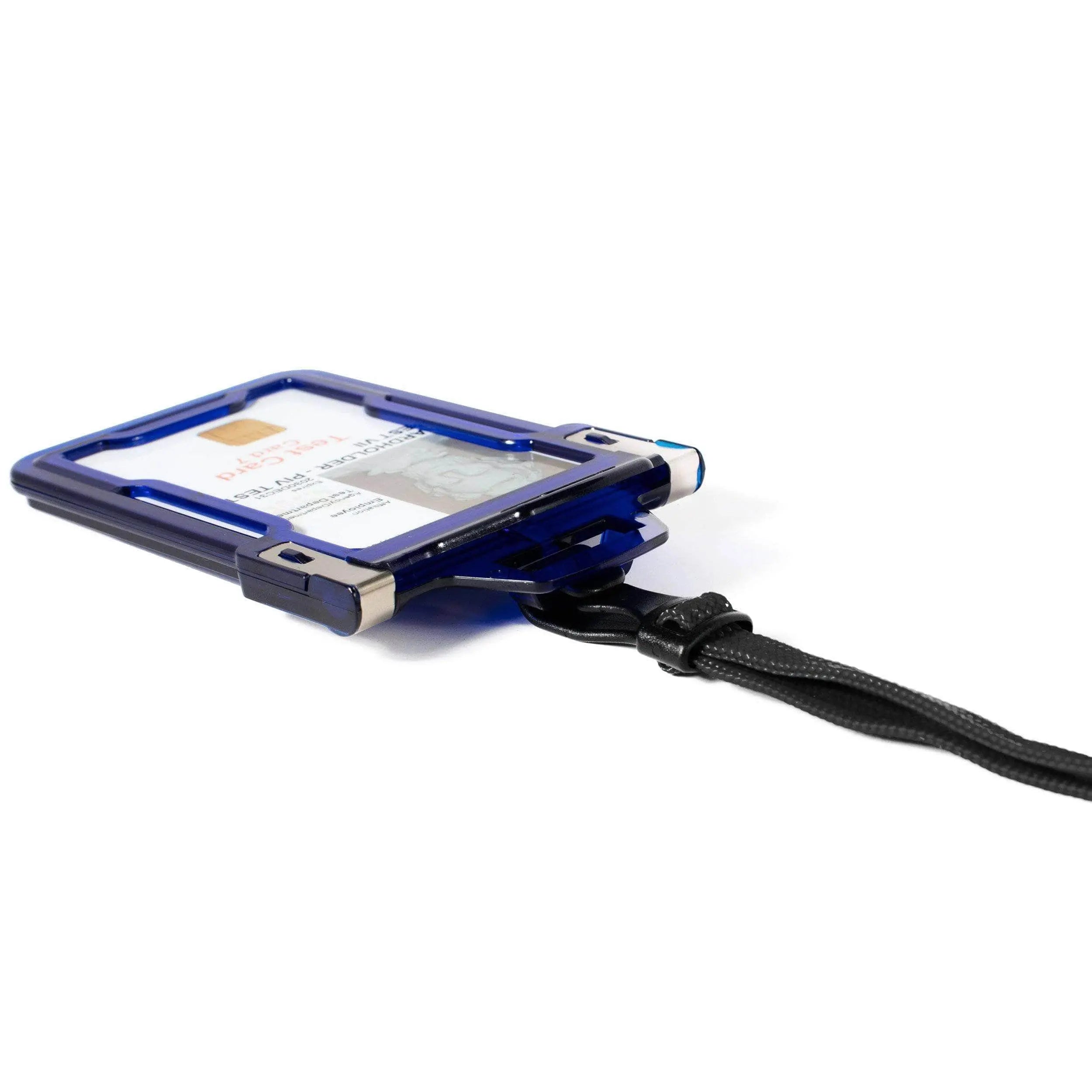 Secure Badge Holder Classic Vertical 1 ID Card Holder, and Lanyard Bundle ID Stronghold