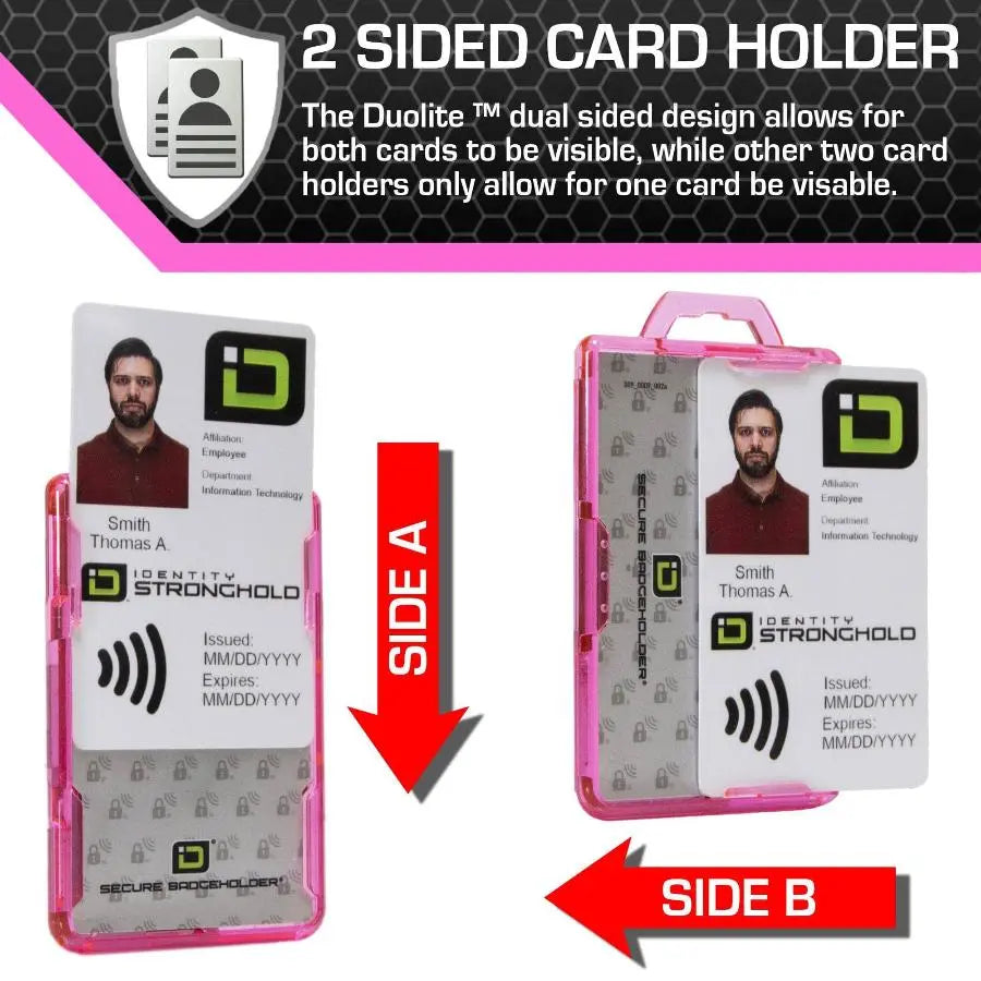 Secure Badge Holder DuoLite ® Vertical 2 ID Card Holder ID Stronghold