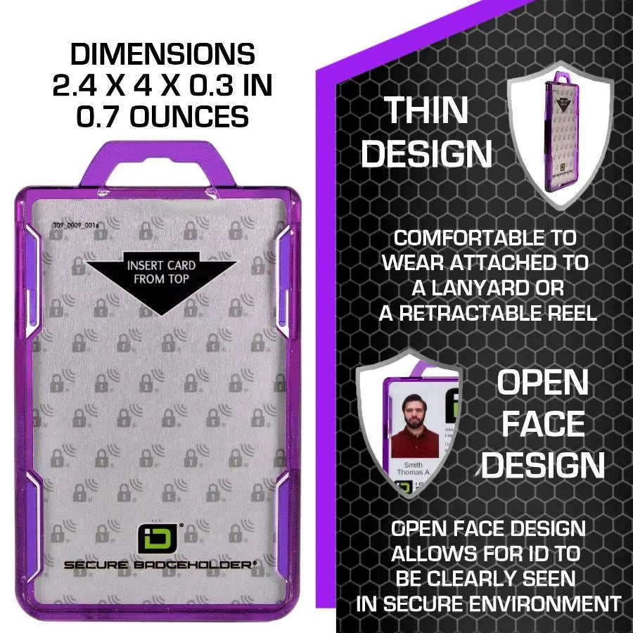 Secure Badge Holder DuoLite ® Vertical 2 ID Card Holder ID Stronghold