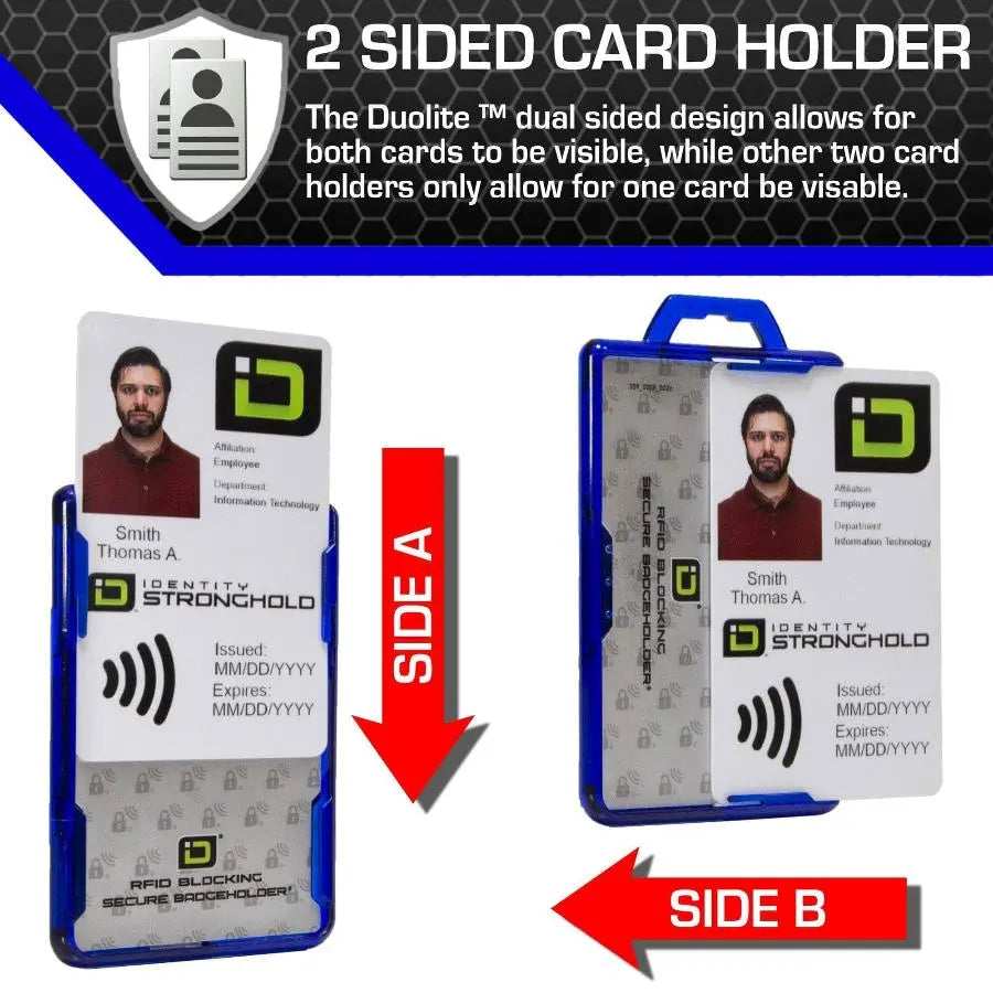 Secure Badge Holder DuoLite ® Vertical 2 ID Card Holder ID Stronghold