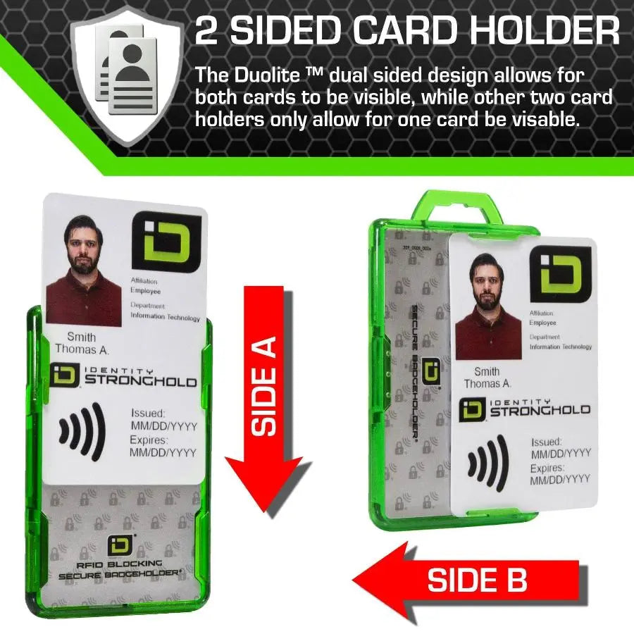 Secure Badge Holder DuoLite ® Vertical 2 ID Card Holder ID Stronghold