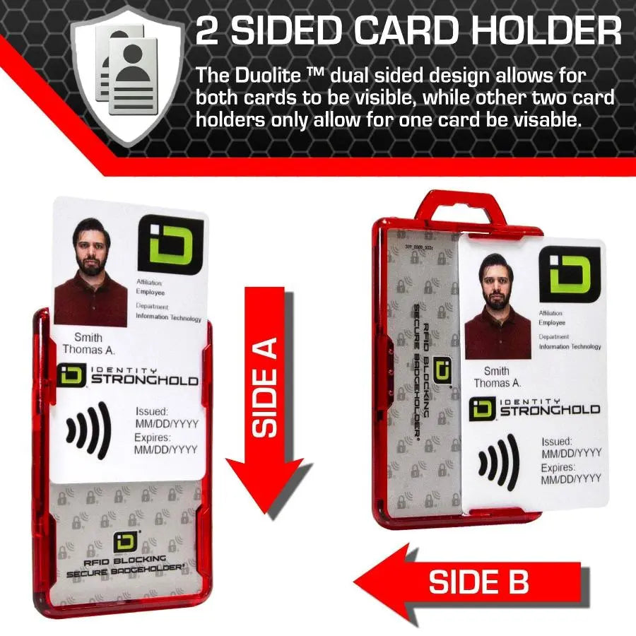 Secure Badge Holder DuoLite ® Vertical 2 ID Card Holder ID Stronghold