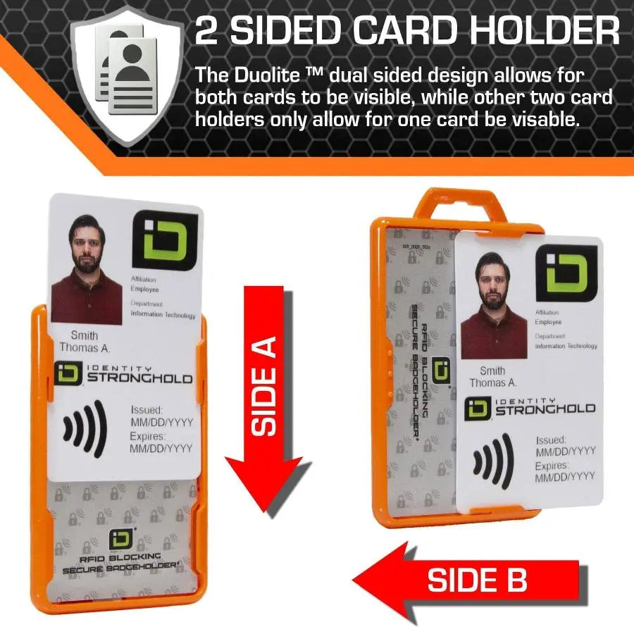Secure Badge Holder DuoLite ® Vertical 2 ID Card Holder ID Stronghold