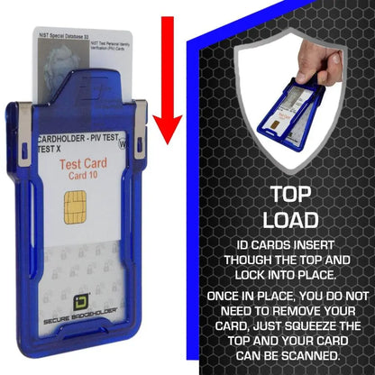 Secure Badge Holder Classic with BloxProx™ - Protects 125Khz HID Prox 1 ID Card Holder ID Stronghold