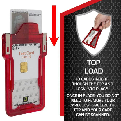 Secure Badge Holder Classic with BloxProx™ - Protects 125Khz HID Prox 1 ID Card Holder ID Stronghold