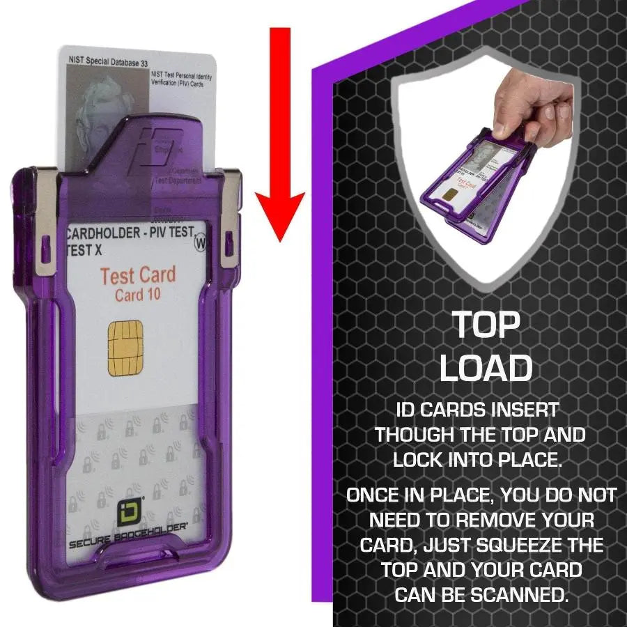 Secure Badge Holder Classic with BloxProx™ - Protects 125Khz HID Prox 1 ID Card Holder ID Stronghold