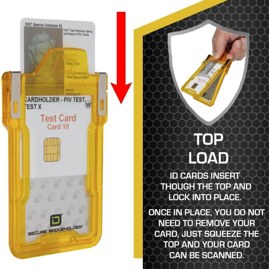 Secure Badge Holder Classic with BloxProx™ - Protects 125Khz HID Prox 1 ID Card Holder ID Stronghold
