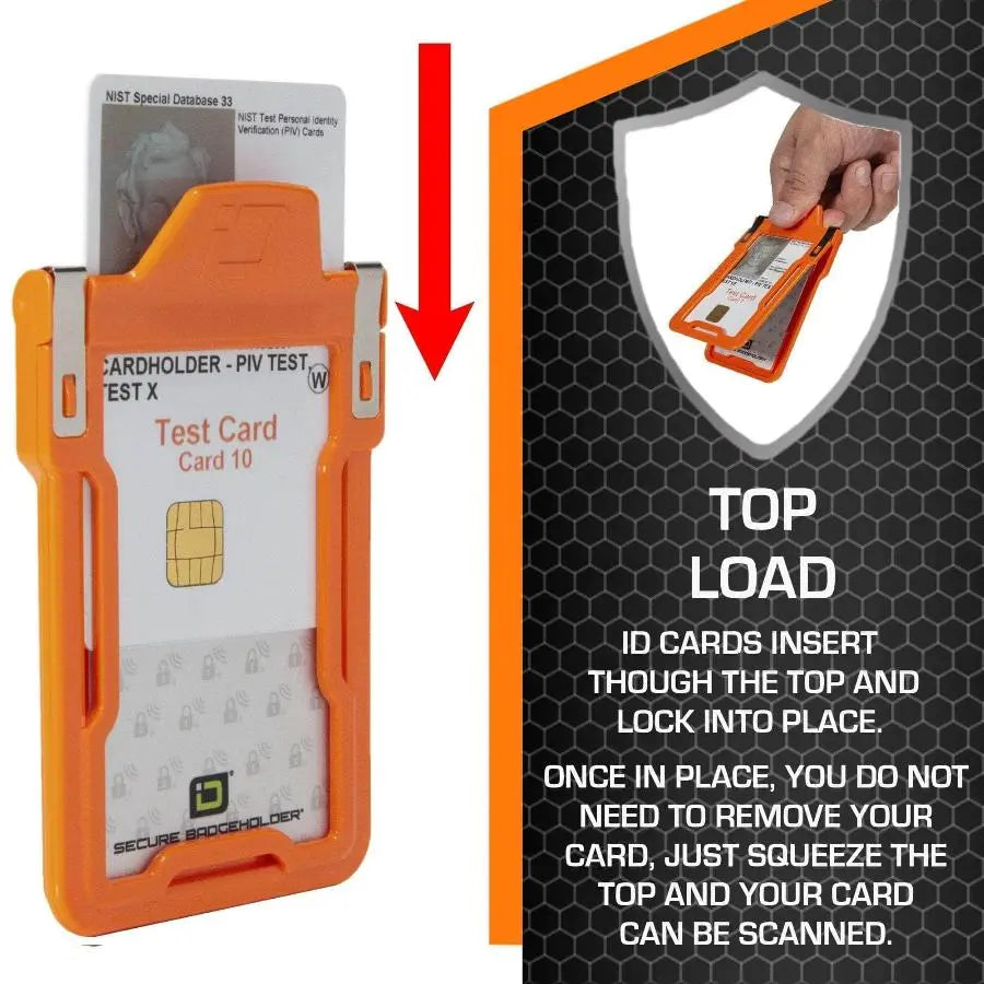 Secure Badge Holder Classic with BloxProx™ - Protects 125Khz HID Prox 1 ID Card Holder ID Stronghold