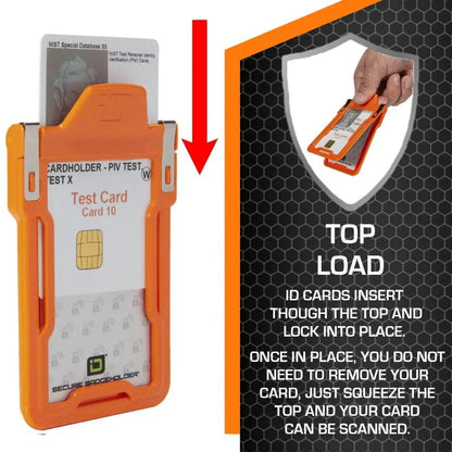 Secure Badge Holder Classic with BloxProx™ - Protects 125Khz HID Prox 1 ID Card Holder ID Stronghold