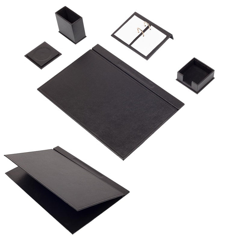 MOOG Leather Desk Set-5 Accessories -Black- 5 PCS Moogdesk