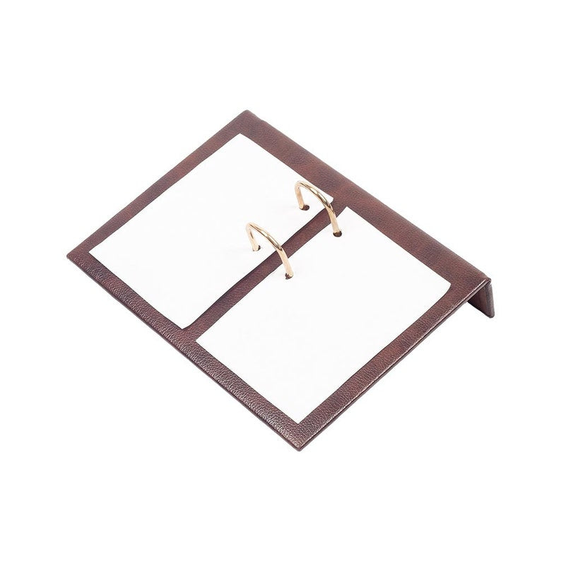 MOOG Leather Desk Set - Double Document Tray- Brown - 10 PCS Moogdesk