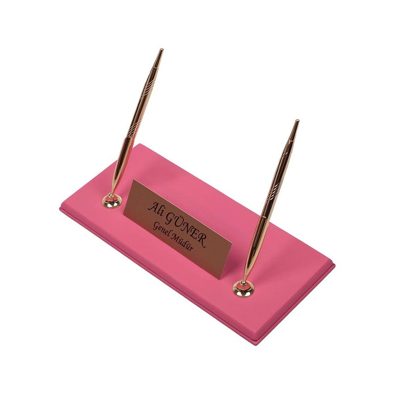 MOOG Leather Desk Set - Double Document Tray- Pink - 10 PCS Moogdesk