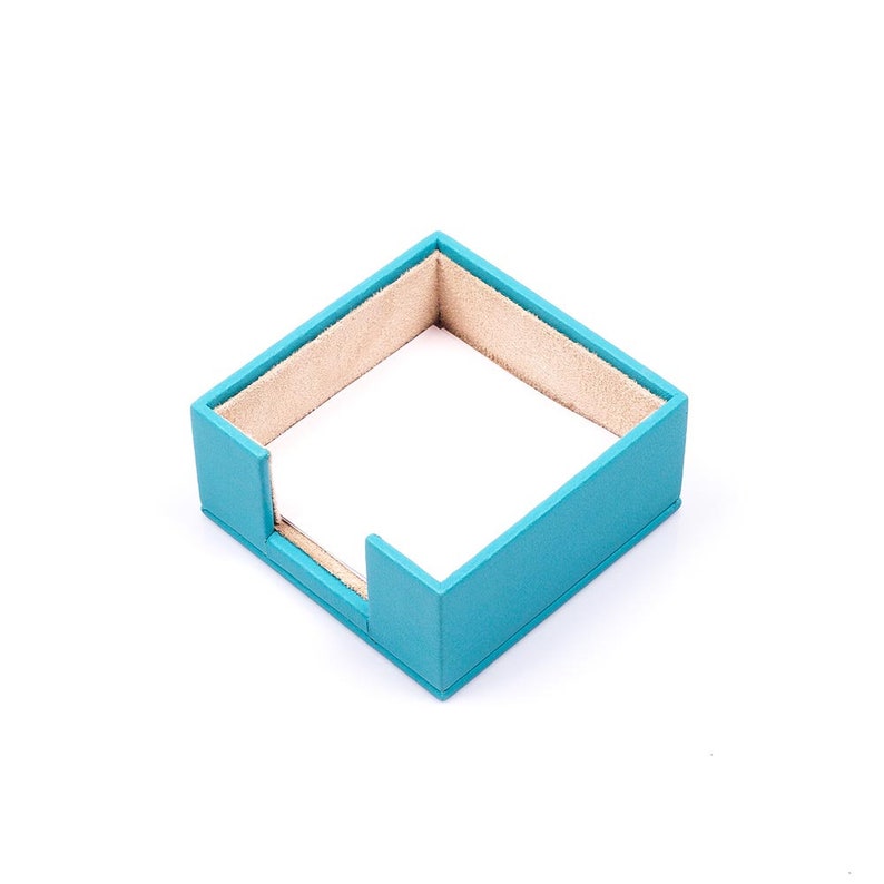 MOOG Leather Desk Set - Double Document Tray- Turquoise - 10 PCS Moogdesk