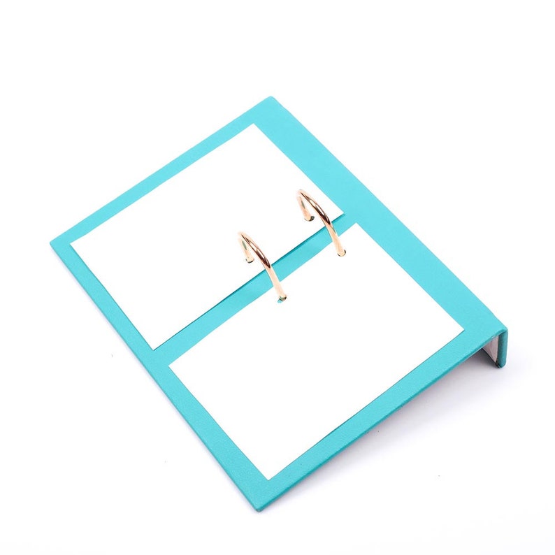 MOOG Leather Desk Set - Double Document Tray- Turquoise - 10 PCS Moogdesk