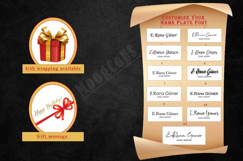 MOOG Luxury Desk Set- 14 Accessories -Brown- 14 PCS Moogdesk