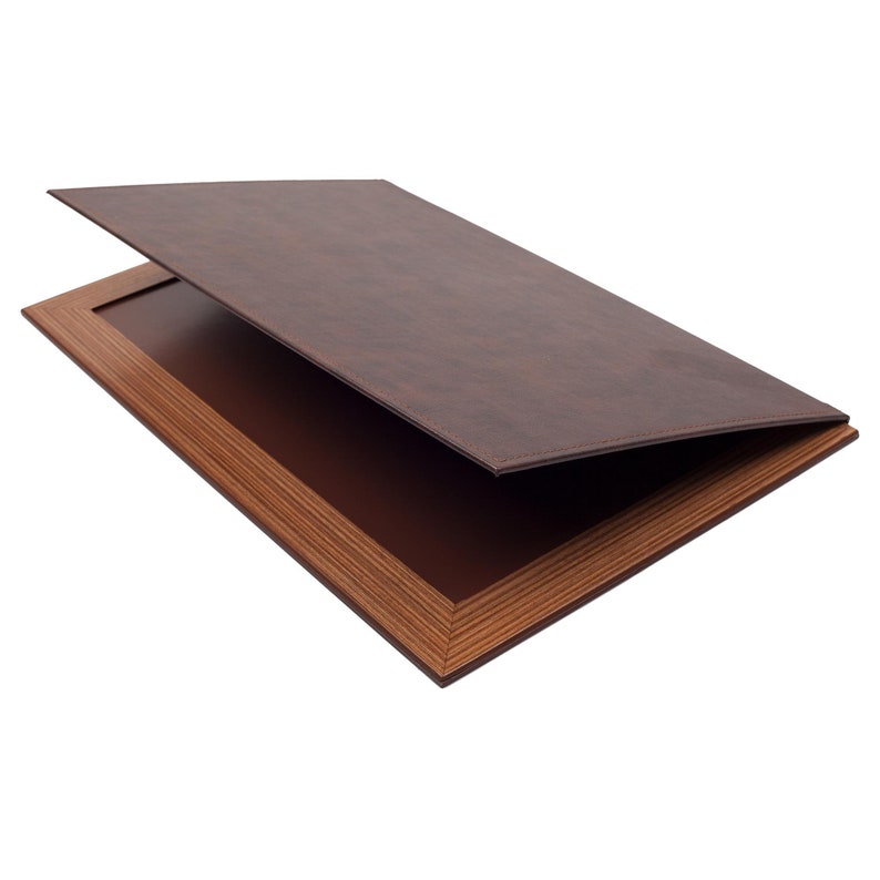 MOOG Leather Desk Pad With Wood Combination -Green Leather Moogdesk