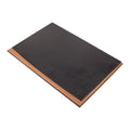MOOG Leather Desk Pad With Wood Combination - White Leather Moogdesk