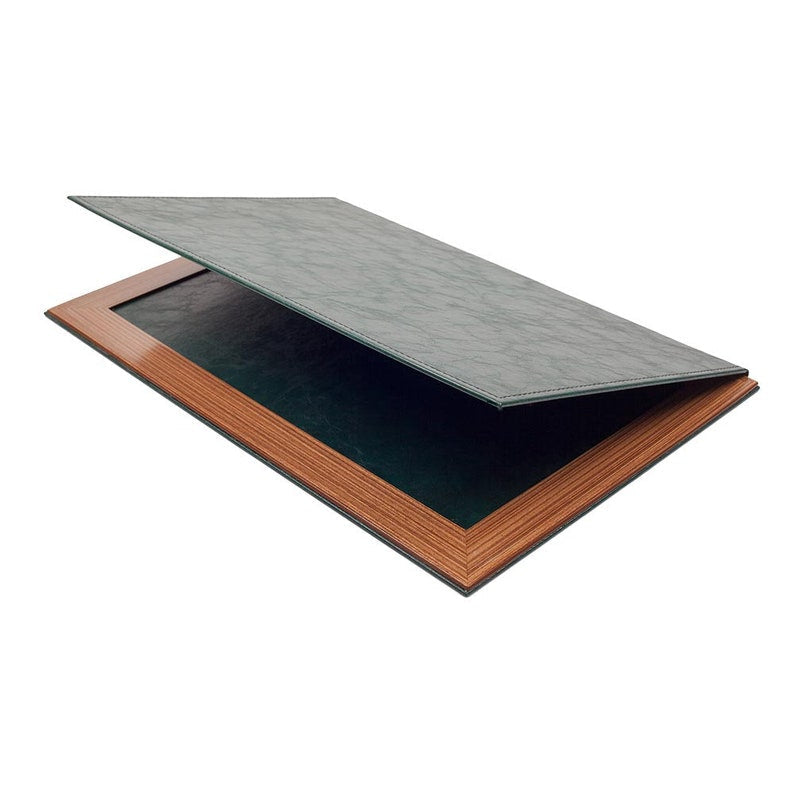 MOOG Leather Desk Pad With Wood Combination Moogdesk