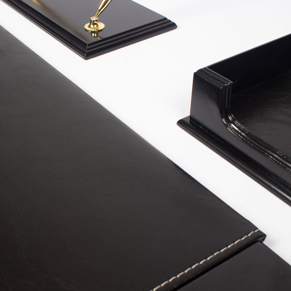 MOOG Wooden Prestige Black Desk Set - 8 PCS Moogdesk